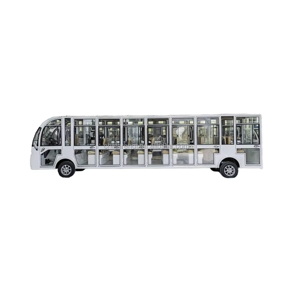 Luxury 20-Seater Electric Tourist Shuttle Bus for Park & Sightseeing 30km/h Max Speed Left Steering Door Access